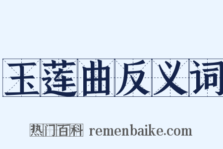 玉莲曲反义词是什么意思的图片